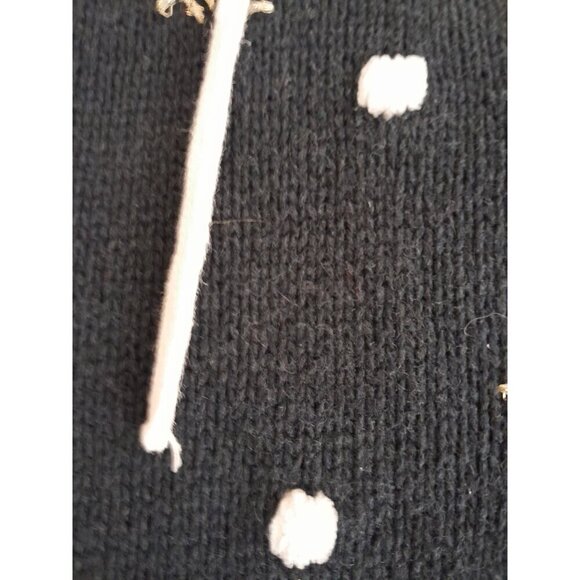 VTG Christmas Holidays Blingy Snowflakes 3D Zip Hoodie Cardigan Pockets Size L - Picture 8 of 9